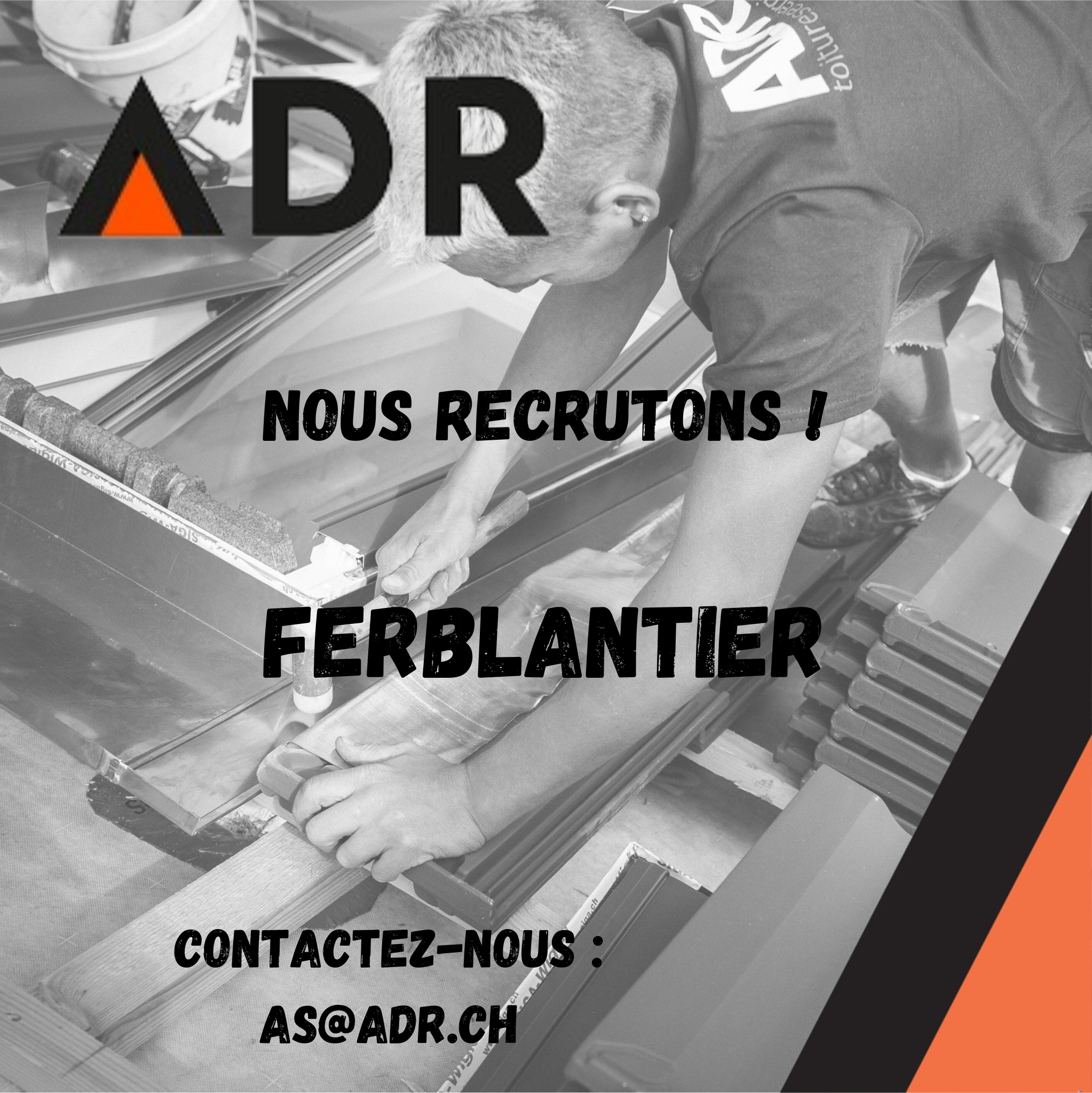 Recrutement ferblantier, emploi suisse, bâtiment Neuchâtel