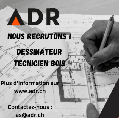 Recrutement Dessinateur en bâtiment, technicien dessinateur charpente, dessinateur technicien bois. job suisse, emploi suisse