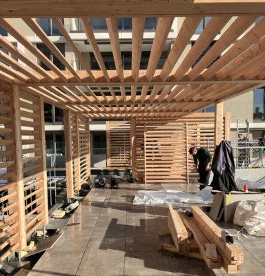 Pergolas ajourée bois en mélèze, Neuchâtel