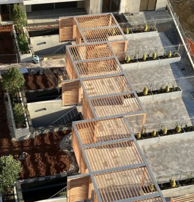 Pergolas ajourée bois en mélèze, Neuchâtel