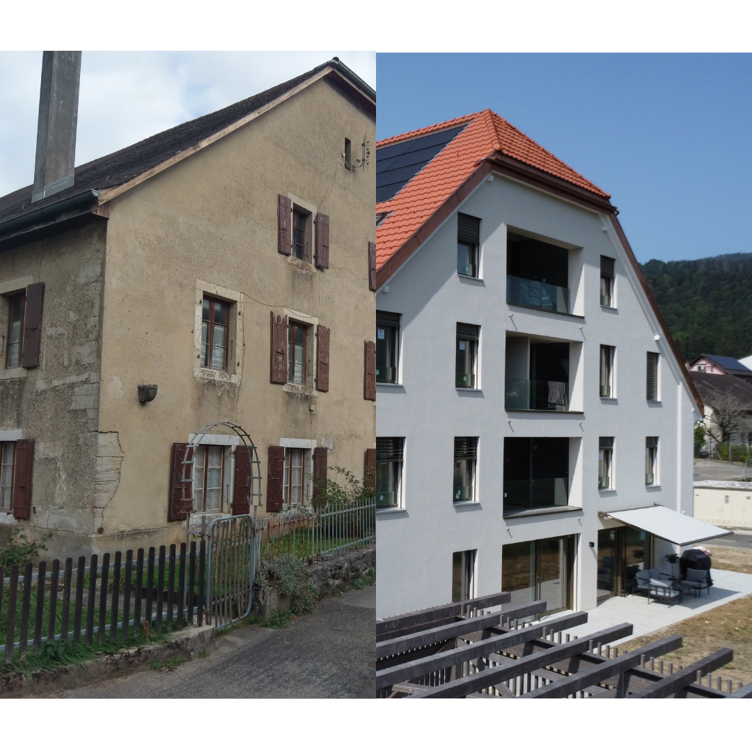 Rénovation toiture Neuchâtel, charpente couverture ferblanterie menuiserie.